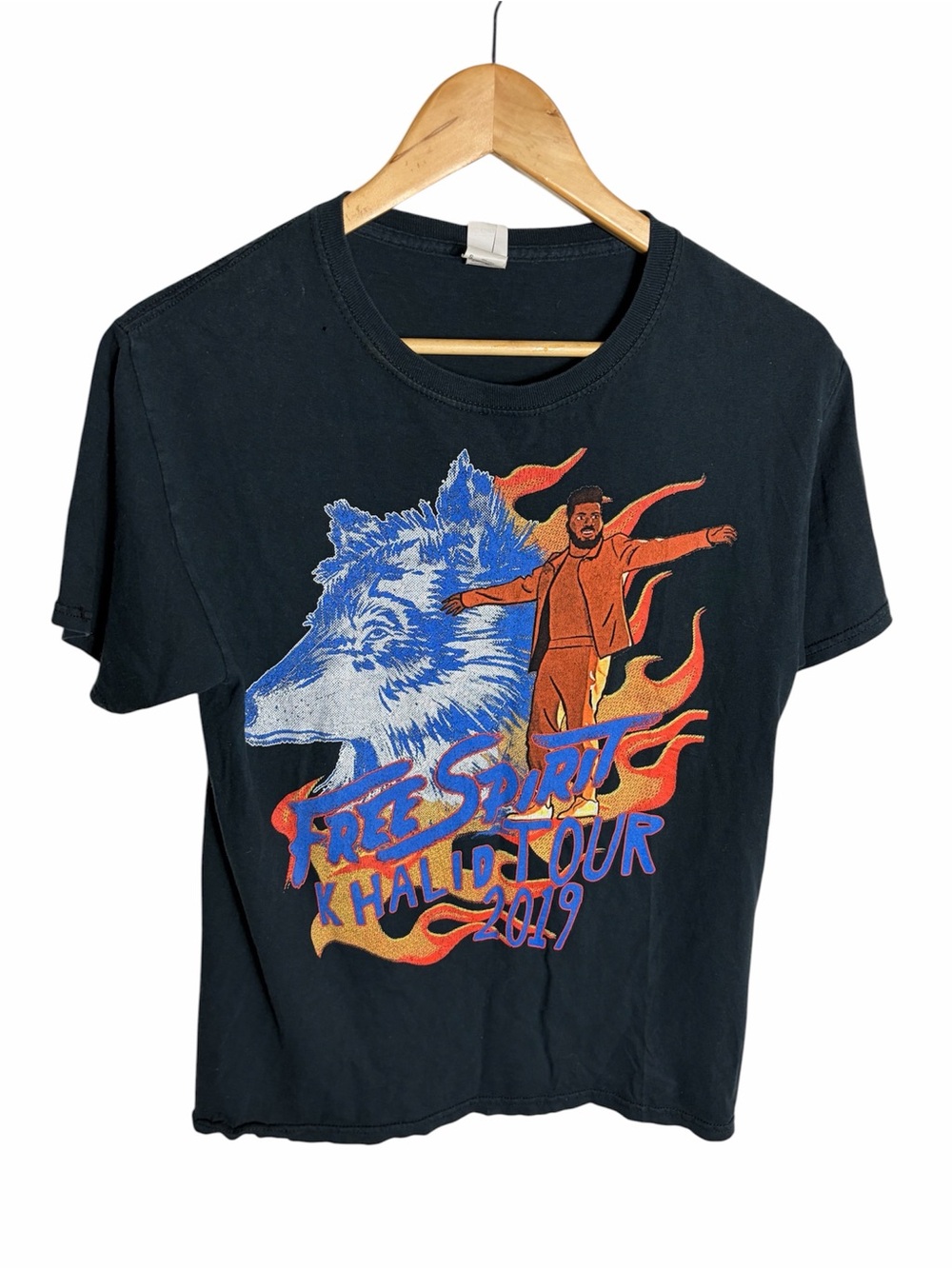 Free Spirit Khalid tour 2019 band tour black short sleeve T shirt size S
